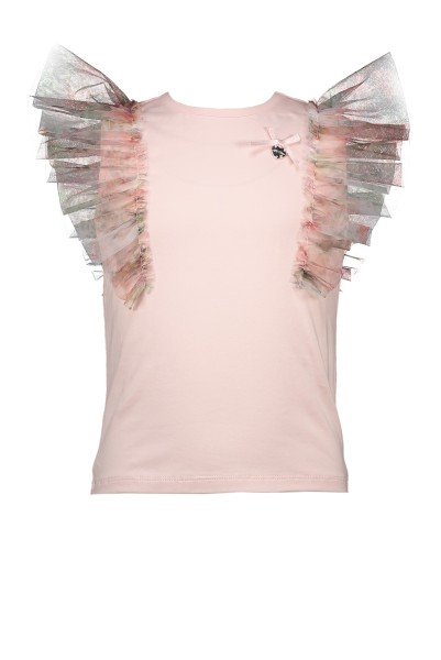 T-shirt rose tule sleeves
